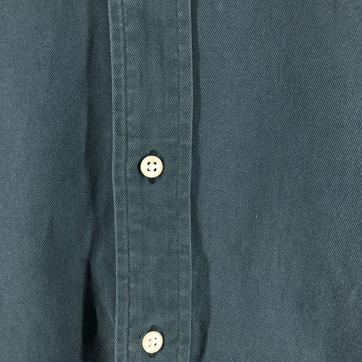 Ralph Lauren BLAIRE long sleeve button down shirt, men's size L cotton blue type Vintage Second Hand