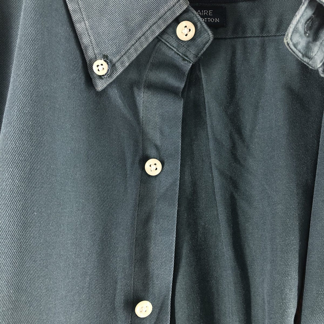 Ralph Lauren BLAIRE long sleeve button down shirt, men's size L cotton blue type Vintage Second Hand