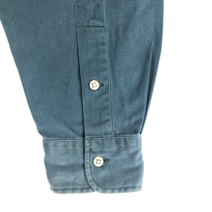 Ralph Lauren BLAIRE long sleeve button down shirt, men's size L cotton blue type Vintage Second Hand