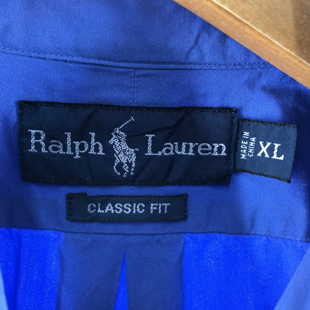 Ralph Lauren Classic Fit Long Sleeve Button Down Shirt Men's XL cotton blue type Vintage Second Hand