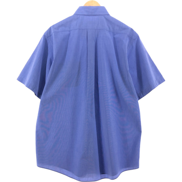 Brooks Brothers 346 short sleeve button-down shirt, men's size L cotton blue type Vintage Second Hand