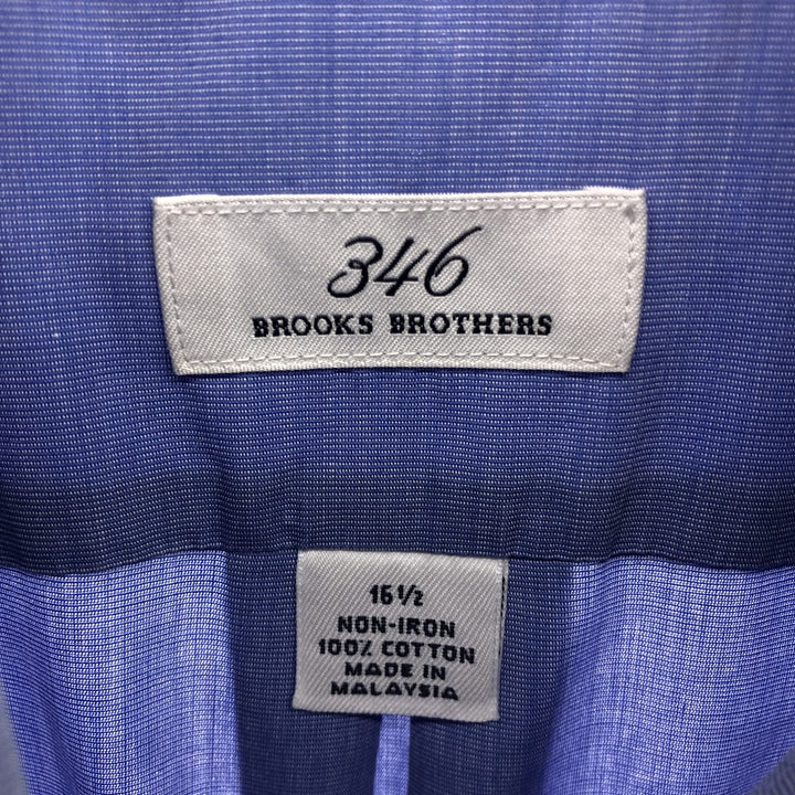 Brooks Brothers 346 short sleeve button-down shirt, men's size L cotton blue type Vintage Second Hand