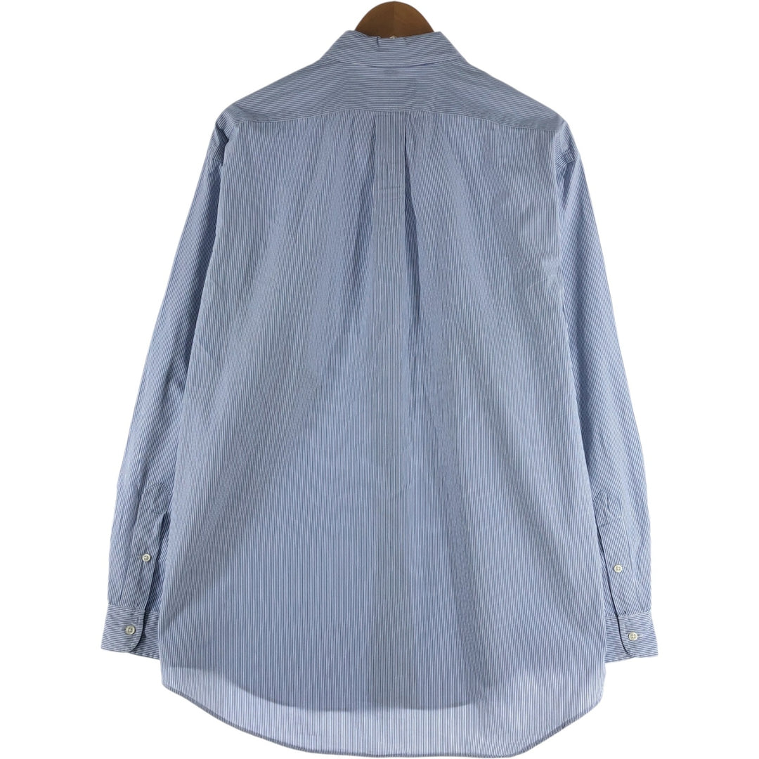 Ralph Lauren BLAKE long sleeve button-down striped shirt, men's size L cotton Blue type light blue Vintage Second Hand