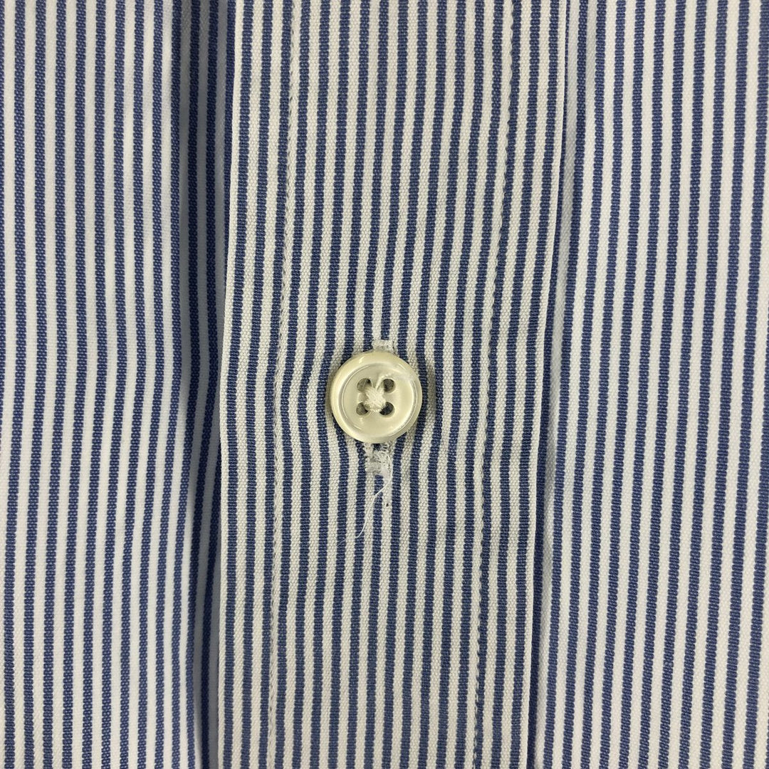 Ralph Lauren BLAKE long sleeve button-down striped shirt, men's size L cotton Blue type light blue Vintage Second Hand