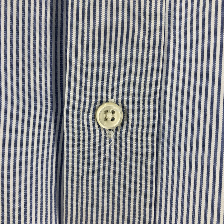 Ralph Lauren BLAKE long sleeve button-down striped shirt, men's size L cotton Blue type light blue Vintage Second Hand