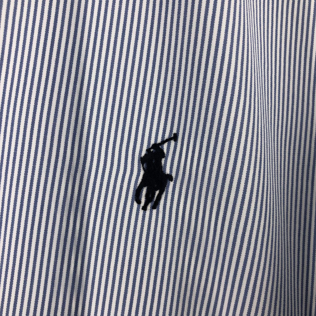 Ralph Lauren BLAKE long sleeve button-down striped shirt, men's size L cotton Blue type light blue Vintage Second Hand