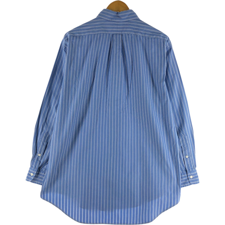 Ralph Lauren YARMOUTH Long Sleeve Button-Down Striped Shirt, Men's Size L cotton Blue type light blue Vintage Second Hand