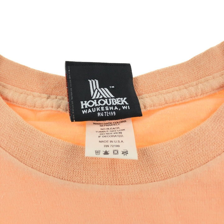 00'S Harley-Davidson Motorcycle Bike T-shirt Made in USA Men's L size cotton orange type Vintage Second Hand