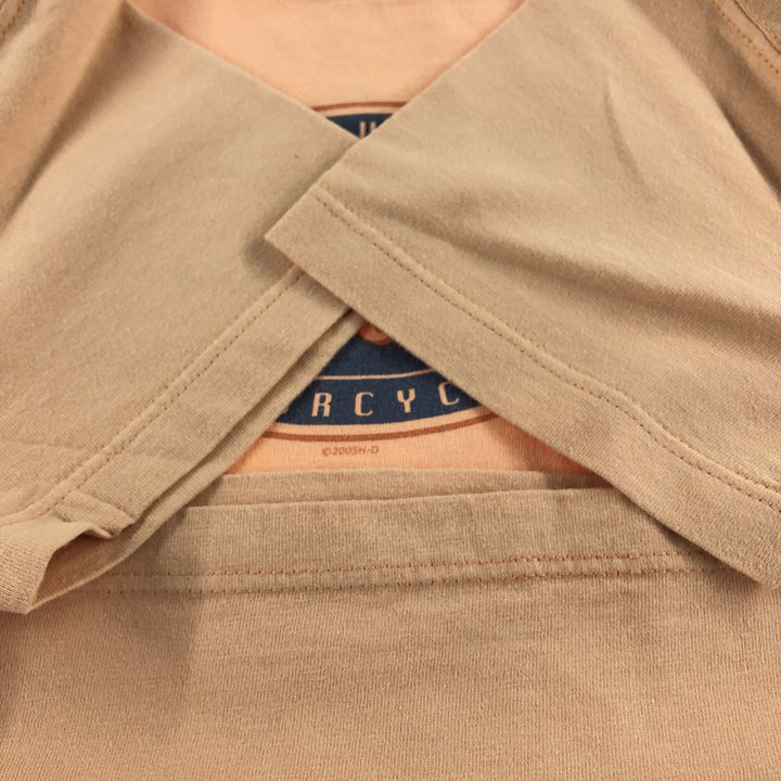 00'S Harley-Davidson Motorcycle Bike T-shirt Made in USA Men's L size cotton orange type Vintage Second Hand