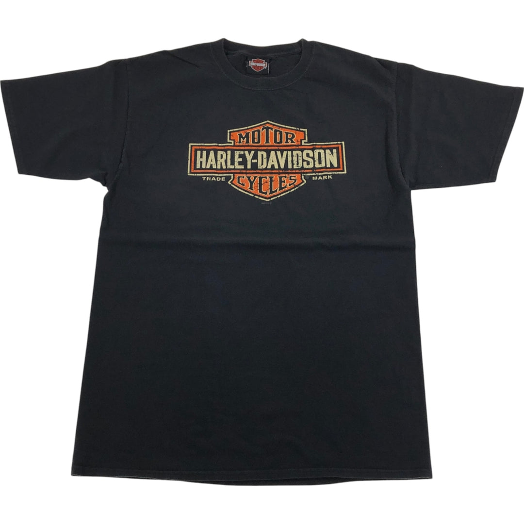 Harley-Davidson Motorcycle Bike T-shirt, Men's Size L cotton black type Vintage Second Hand