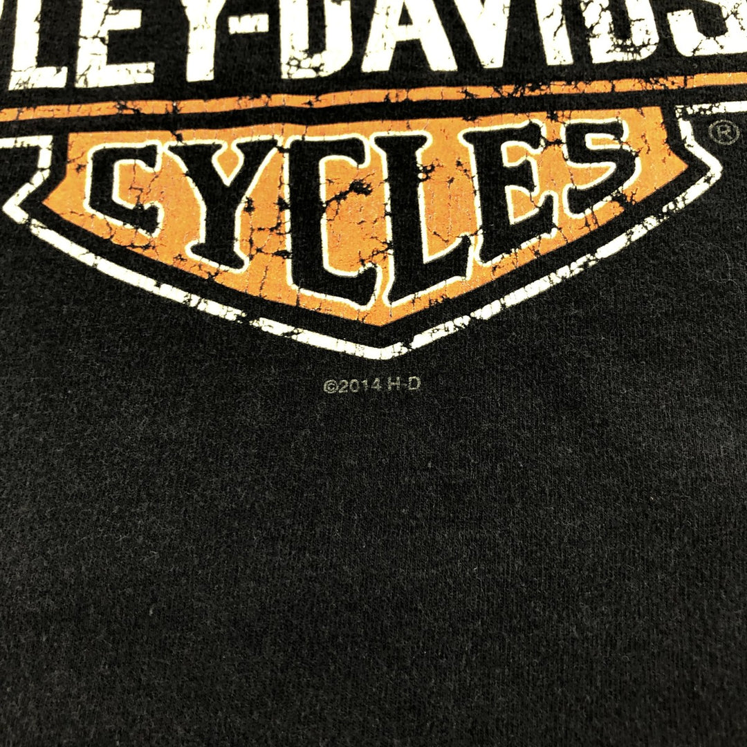 Harley-Davidson Motorcycle Bike T-shirt, Men's Size L cotton black type Vintage Second Hand