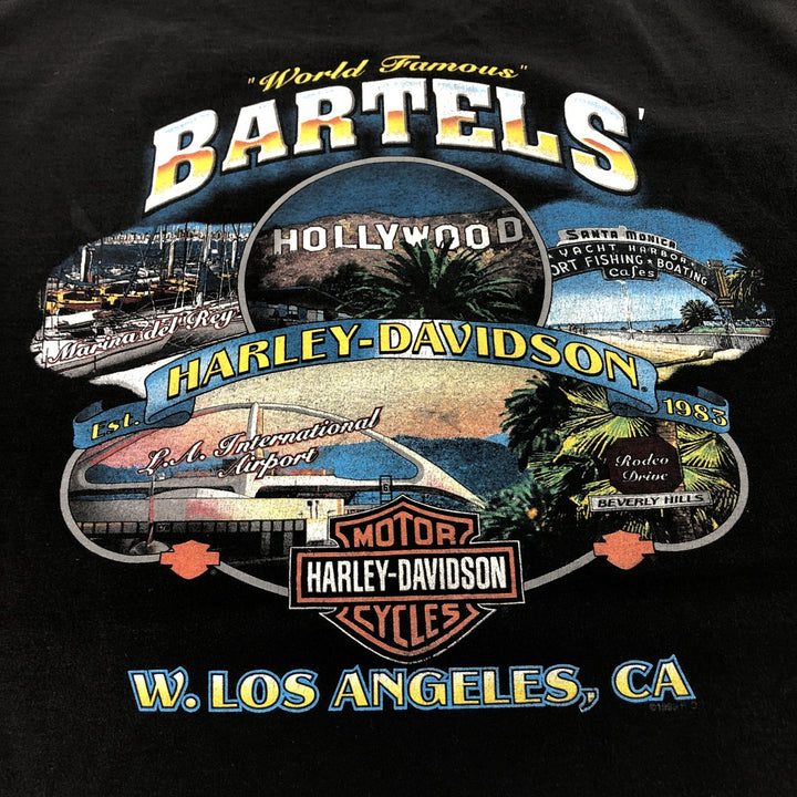 Harley-Davidson Motorcycle Bike T-shirt, Men's Size L cotton black type Vintage Second Hand