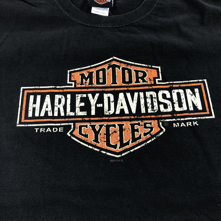 Harley-Davidson Motorcycle Bike T-shirt, Men's Size L cotton black type Vintage Second Hand