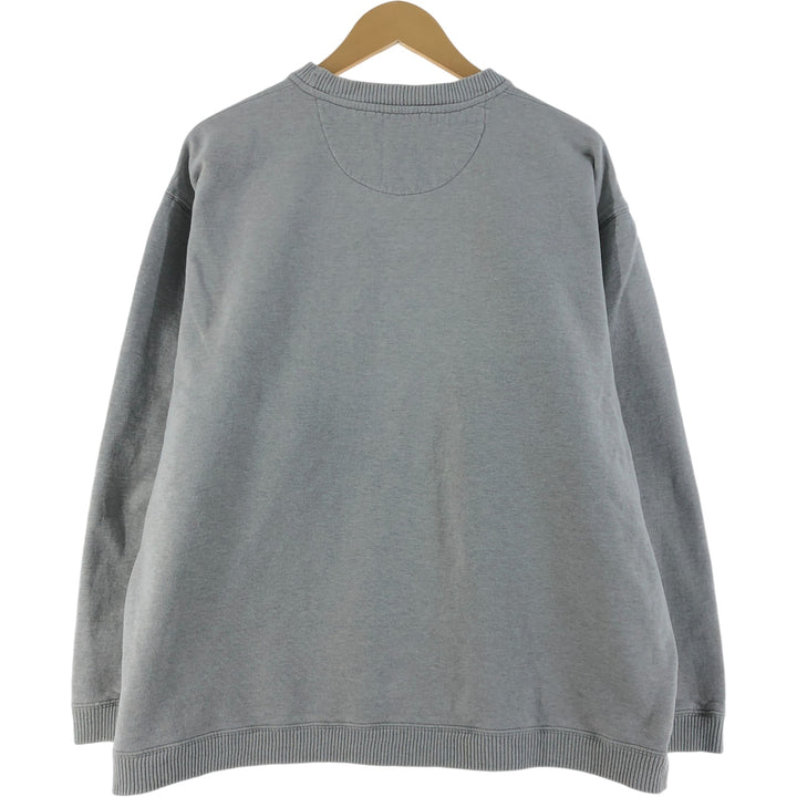 Eddie Bauer Flocked Print Logo Sweatshirt, Men's XL cotton gray type Vintage Second Hand