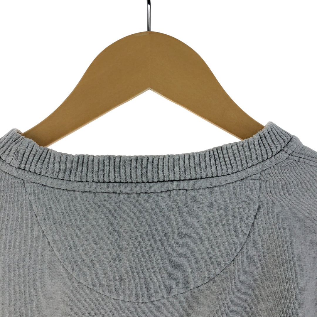 Eddie Bauer Flocked Print Logo Sweatshirt, Men's XL cotton gray type Vintage Second Hand