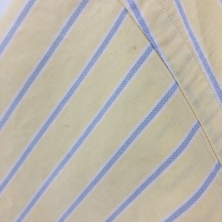 Ralph Lauren short sleeve button down striped shirt, men's size L, vintage cotton yellow type Vintage Second Hand