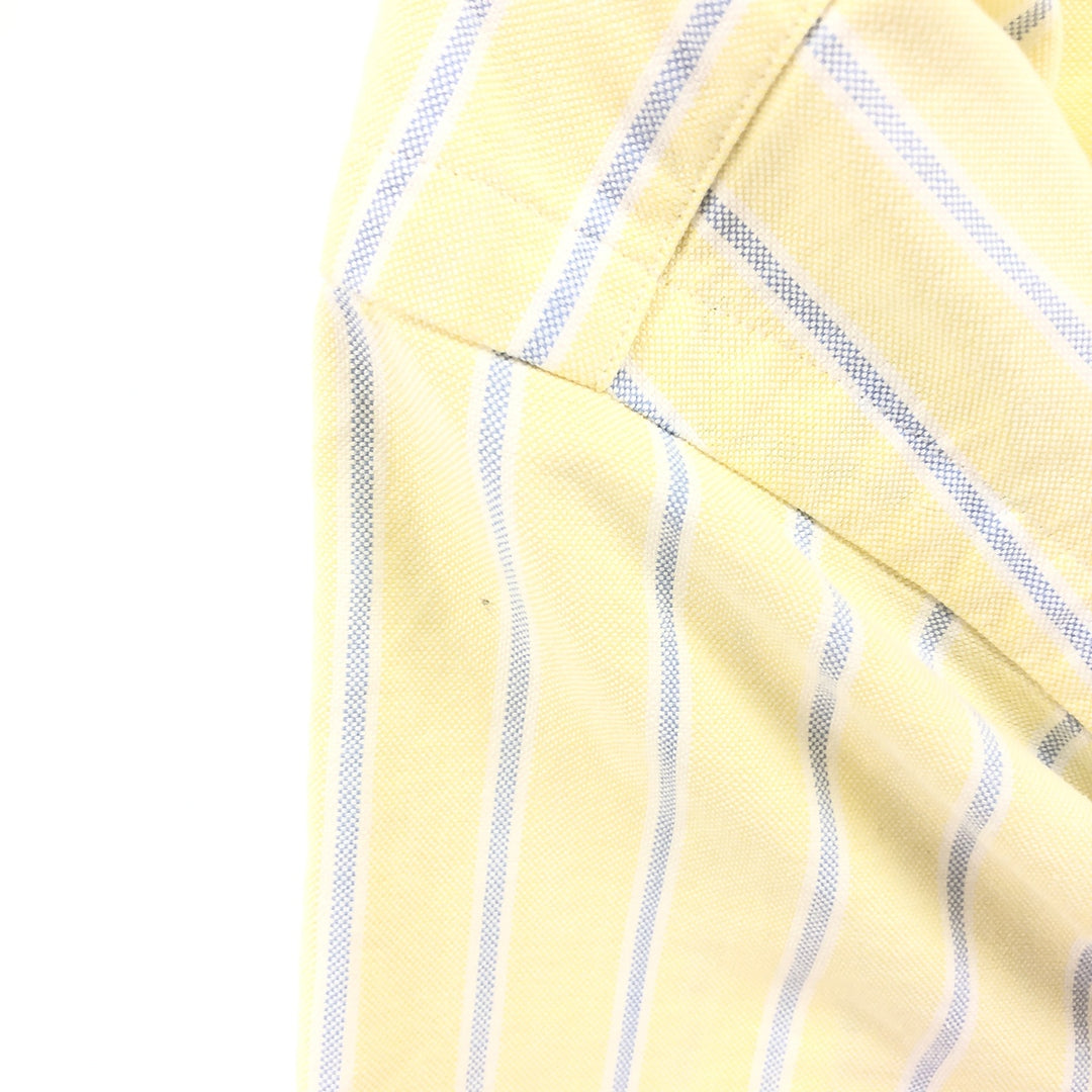 Ralph Lauren short sleeve button down striped shirt, men's size L, vintage cotton yellow type Vintage Second Hand