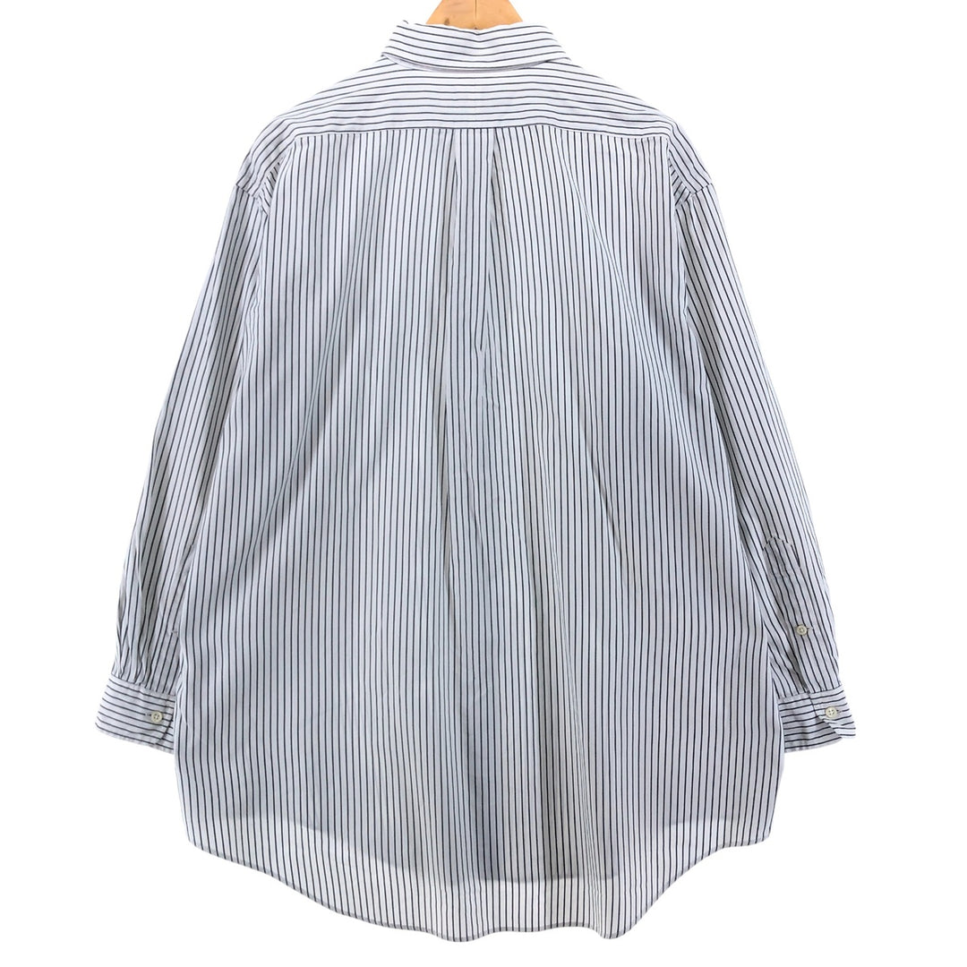 Ralph Lauren YARMOUTH Long Sleeve Button-Down Striped Shirt, Men's XL cotton black type Vintage Second Hand