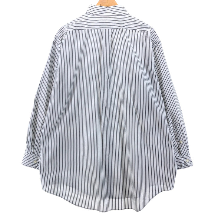 Ralph Lauren YARMOUTH Long Sleeve Button-Down Striped Shirt, Men's XL cotton black type Vintage Second Hand
