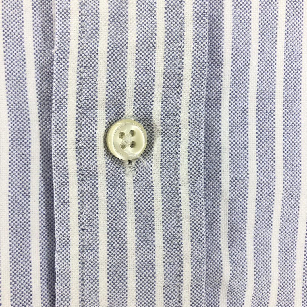 Ralph Lauren Classic Fit Long Sleeve Button Down Striped Shirt, Men's Size L cotton blue type Vintage Second Hand