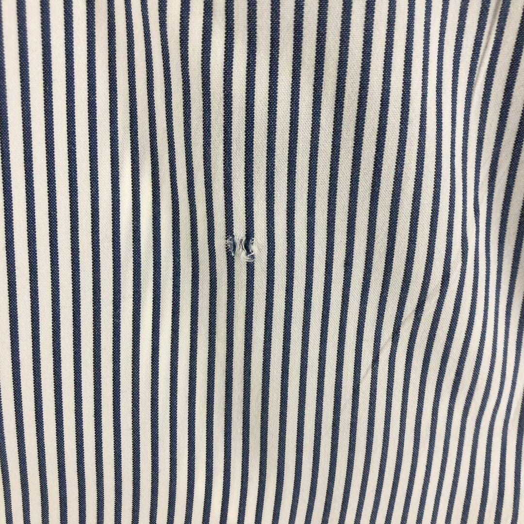 Ralph Lauren BLAIRE long sleeve button down striped shirt, men's size M cotton blue type Vintage Second Hand