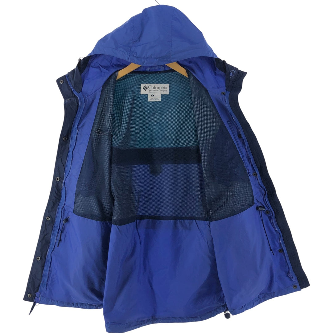 90s~00'S Columbia Mountain Parka Shell Jacket Women's M size Nylon Purple type blue-purple Vintage Second Hand