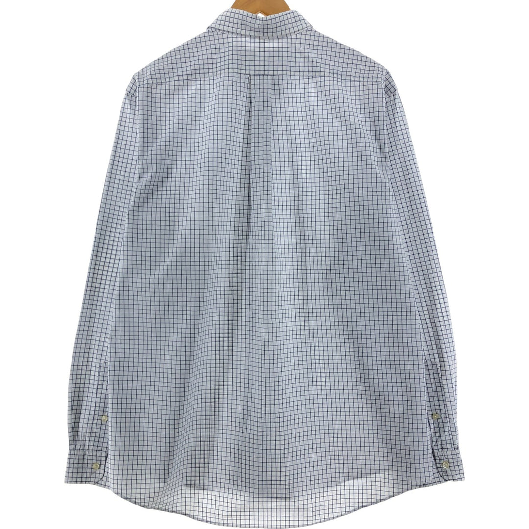 Ralph Lauren long sleeve button down check shirt, men's XL size cotton white type Vintage Second Hand