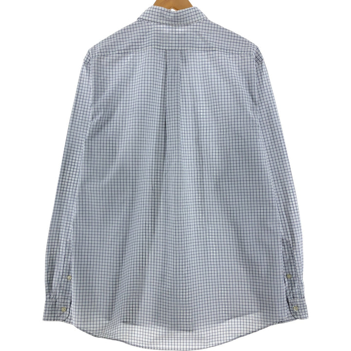 Ralph Lauren long sleeve button down check shirt, men's XL size cotton white type Vintage Second Hand