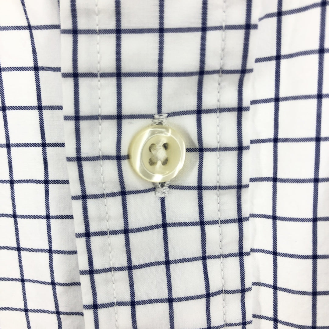 Ralph Lauren long sleeve button down check shirt, men's XL size cotton white type Vintage Second Hand