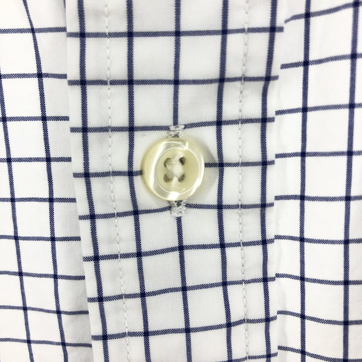 Ralph Lauren long sleeve button down check shirt, men's XL size cotton white type Vintage Second Hand