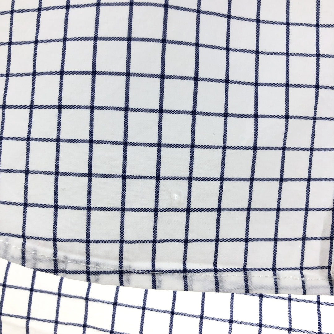 Ralph Lauren long sleeve button down check shirt, men's XL size cotton white type Vintage Second Hand