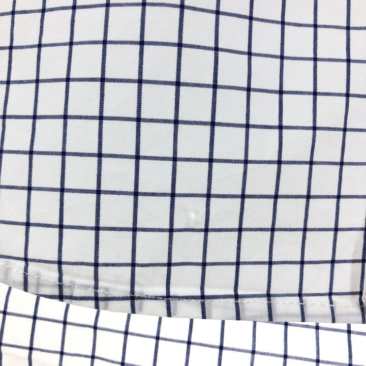 Ralph Lauren long sleeve button down check shirt, men's XL size cotton white type Vintage Second Hand