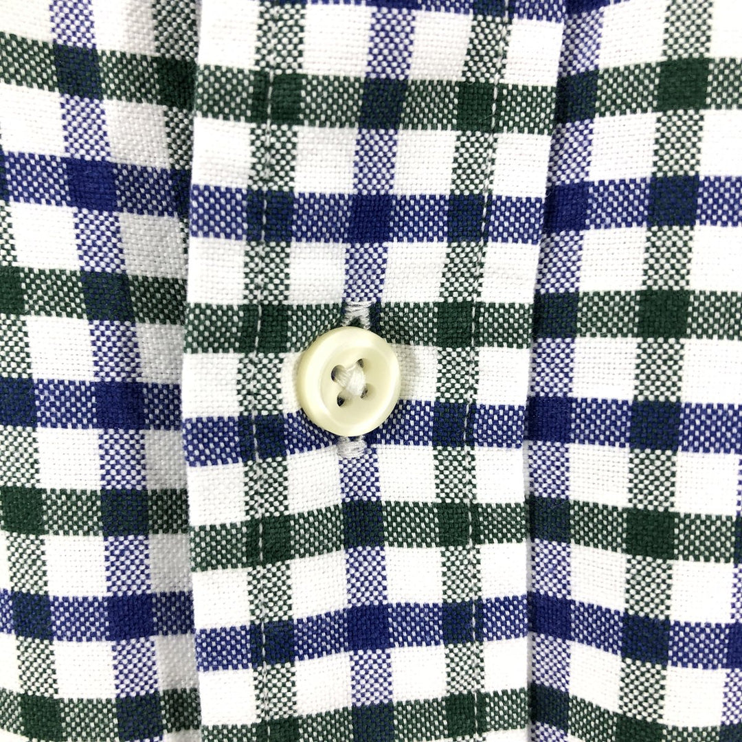 Ralph Lauren long sleeve button down check shirt, men's XL size cotton blue type Vintage Second Hand
