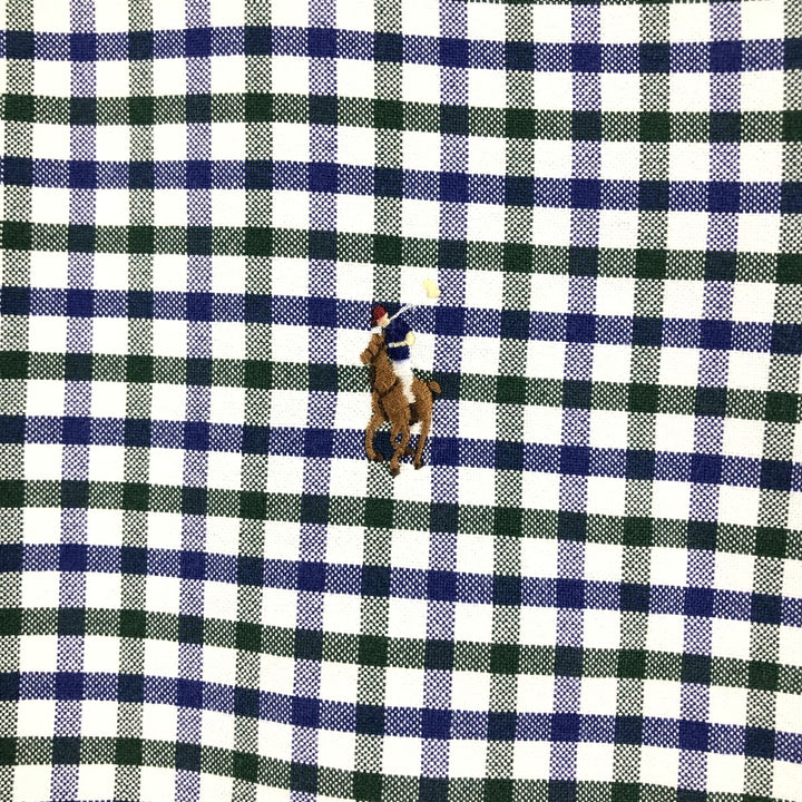 Ralph Lauren long sleeve button down check shirt, men's XL size cotton blue type Vintage Second Hand
