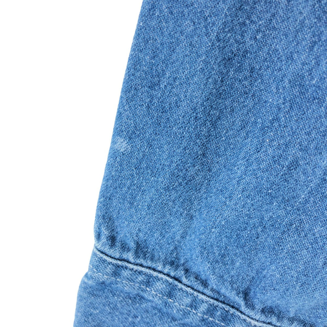 Dockers Long Sleeve Button-Down Denim Shirt, Men's Size L cotton blue type Vintage Second Hand