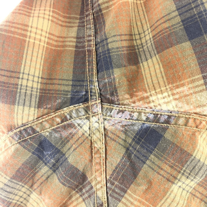 90s~00'S Timberland short sleeve button down check shirt men's XXL vintage cotton brown type Vintage Second Hand