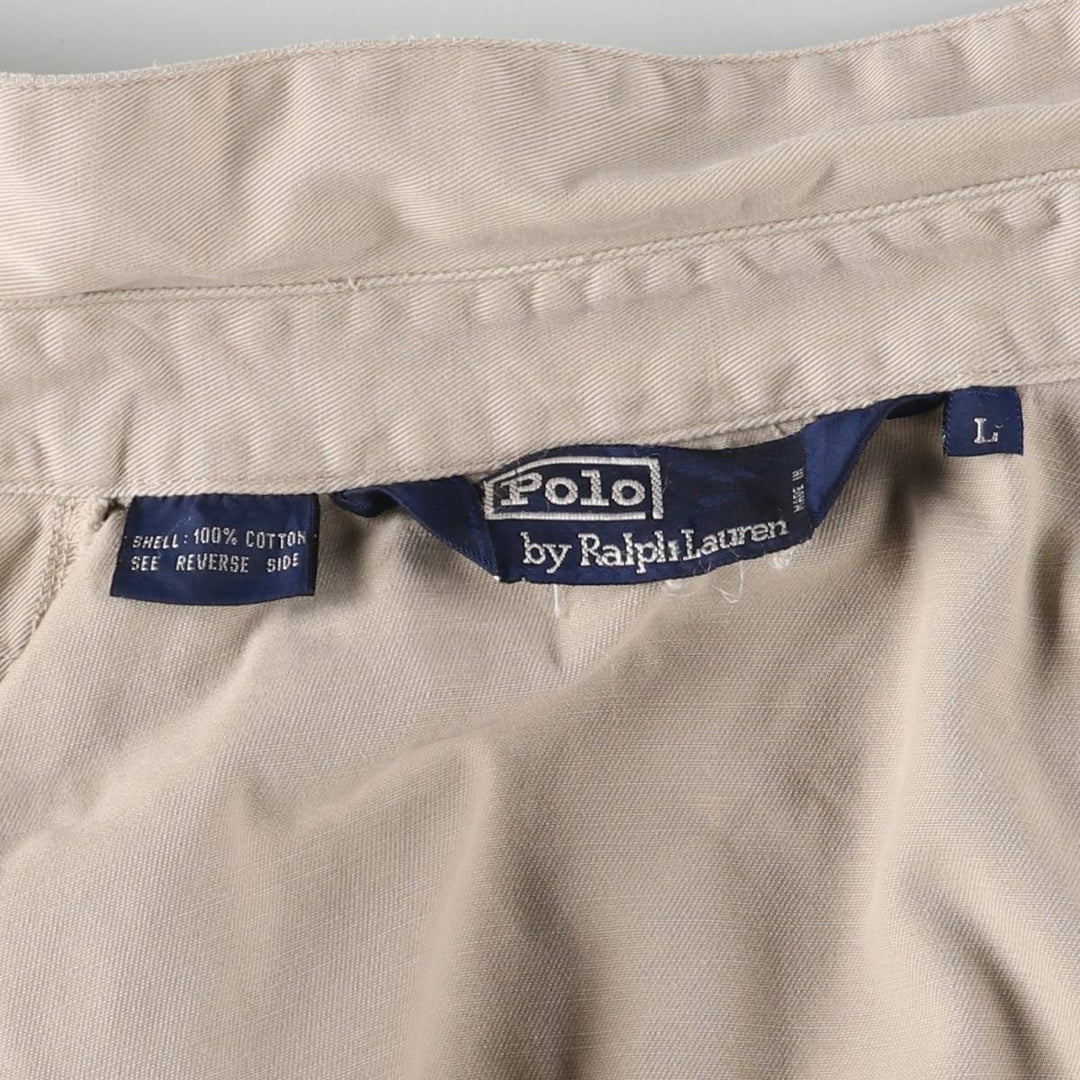 Ralph Lauren POLO by Ralph Lauren Swing Top Sports Jacket Men's L size cotton Beige type Vintage Second Hand