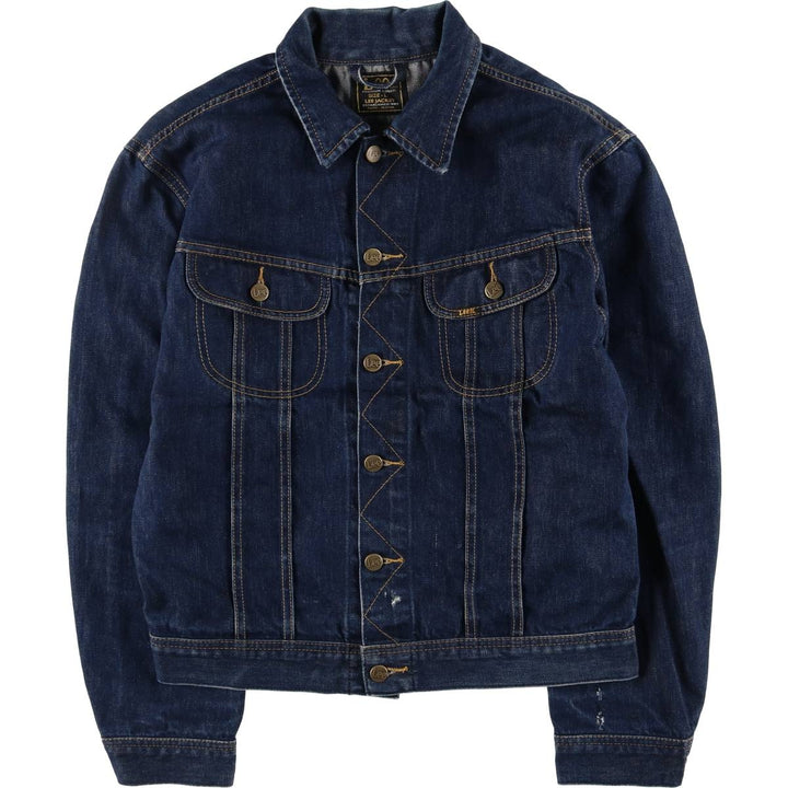 80'S Lee denim jacket, denim jacket, men's size L, vintage cotton blue type Vintage Second Hand