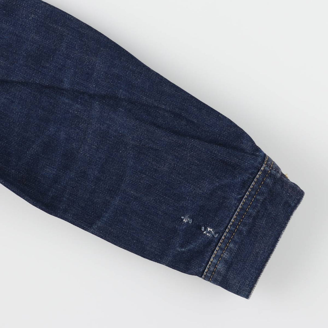 80'S Lee denim jacket, denim jacket, men's size L, vintage cotton blue type Vintage Second Hand