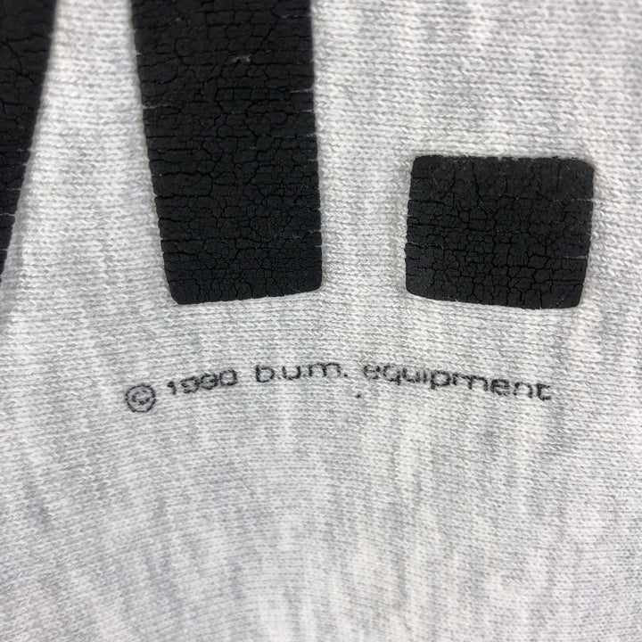 Vintage 90'S BUM print sweatshirt, men's size L unclear gray type Vintage Second Hand