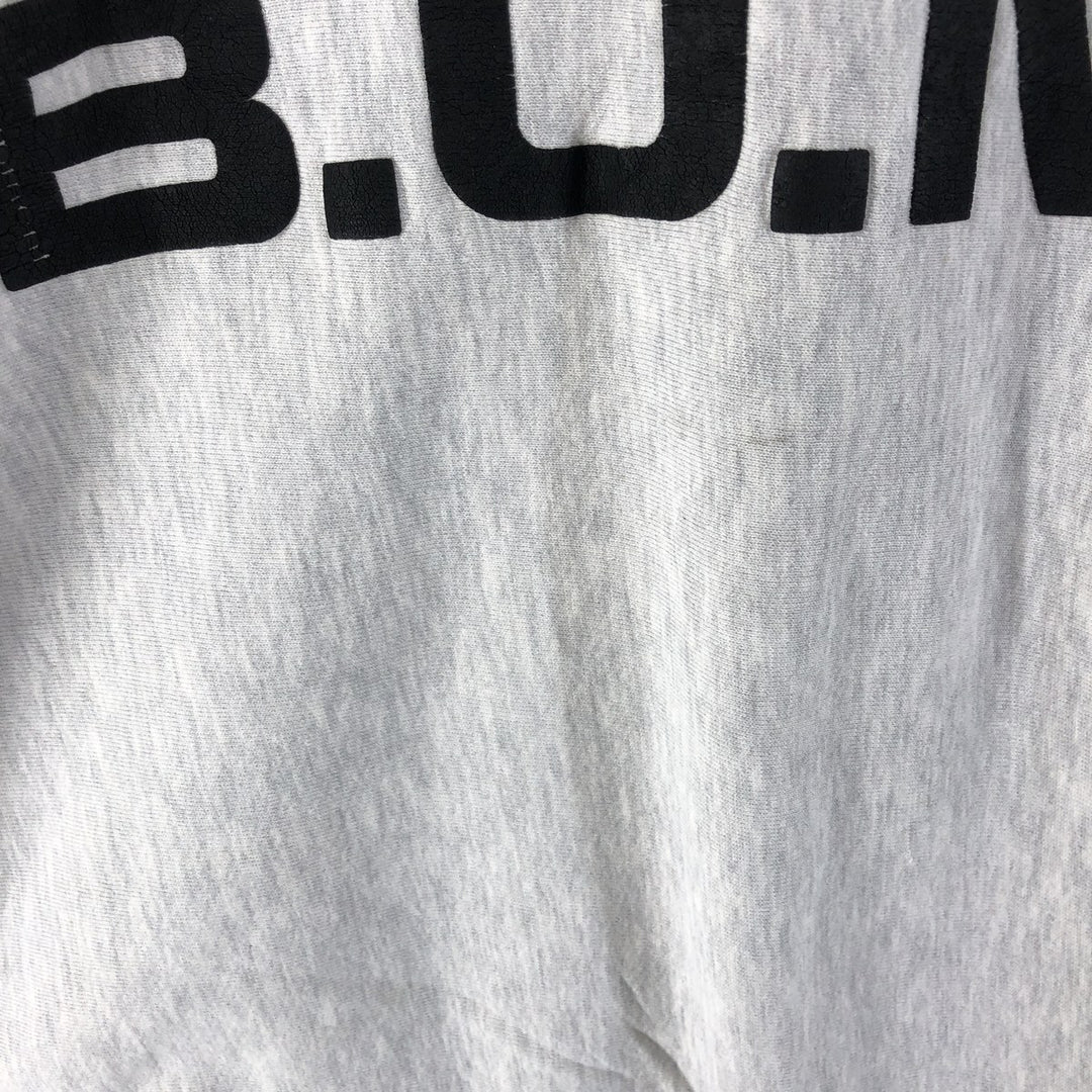 Vintage 90'S BUM print sweatshirt, men's size L unclear gray type Vintage Second Hand