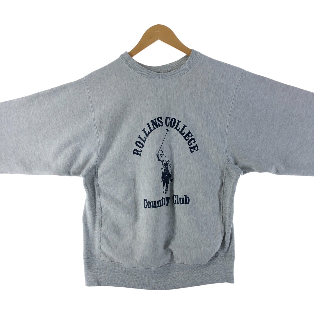 90'S Sophie SOFFE Reverse Weave Printed Sweatshirt Trainer Made in USA Men's Size L Vintage cotton gray type Vintage Second Hand