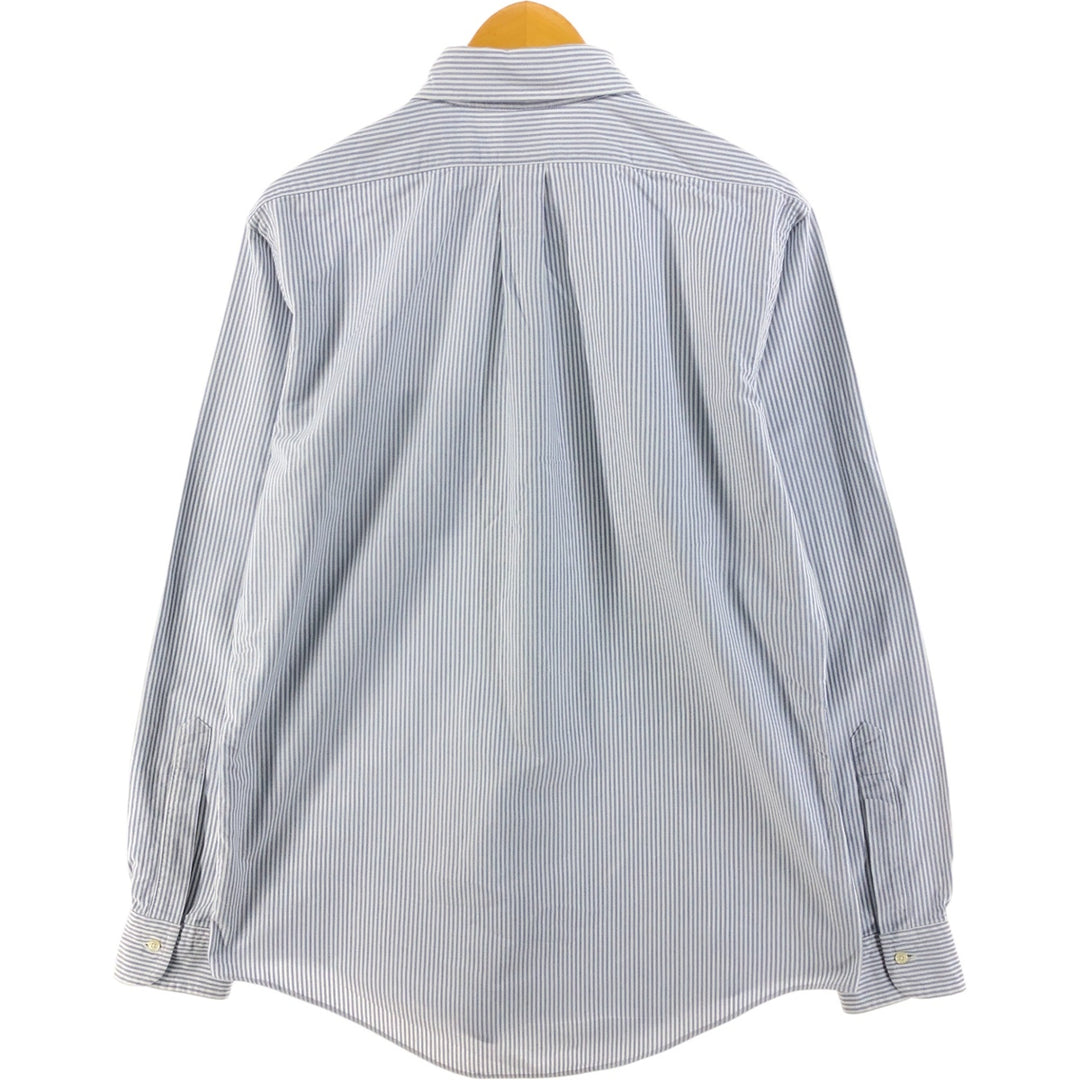 Brooks Brothers Est.1818 Long Sleeve Button-Down Striped Shirt Made in USA Men's Size L Supima Cotton blue type Vintage Second Hand