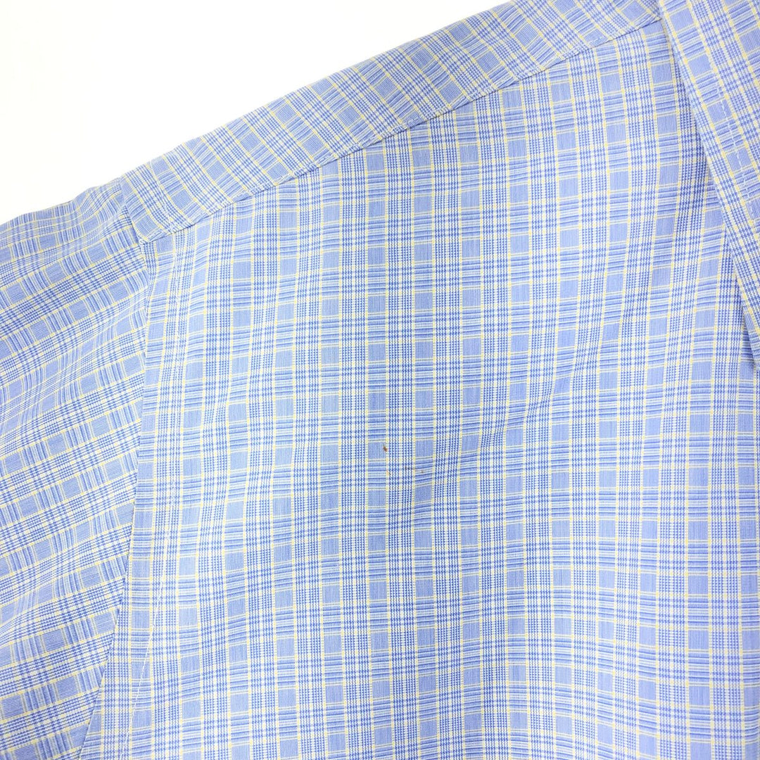 Brooks Brothers Est.1818 Long Sleeve Check Shirt, Men's M cotton blue type Vintage Second Hand