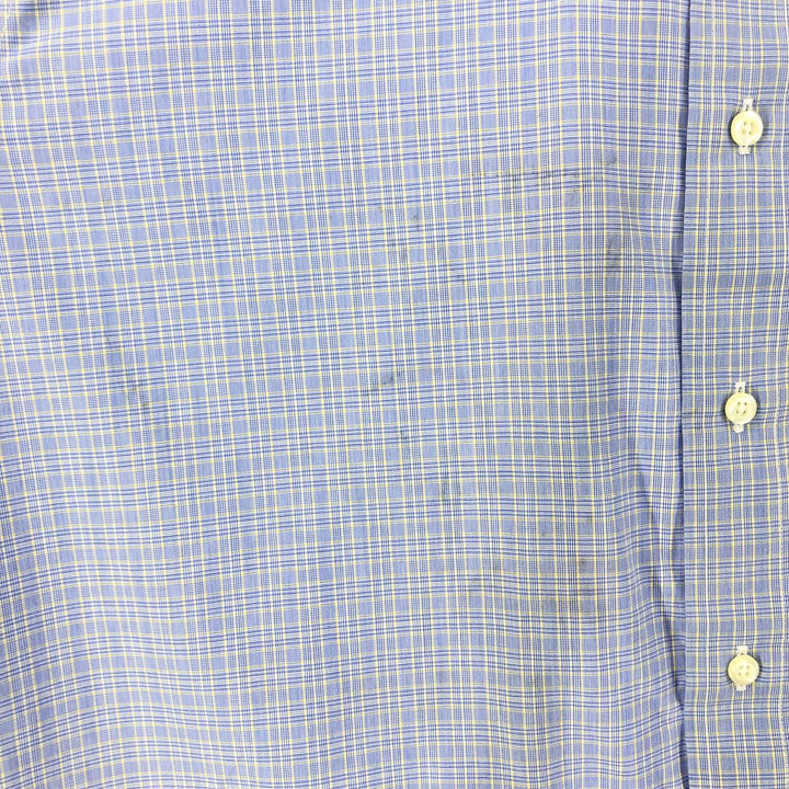 Brooks Brothers Est.1818 Long Sleeve Check Shirt, Men's M cotton blue type Vintage Second Hand