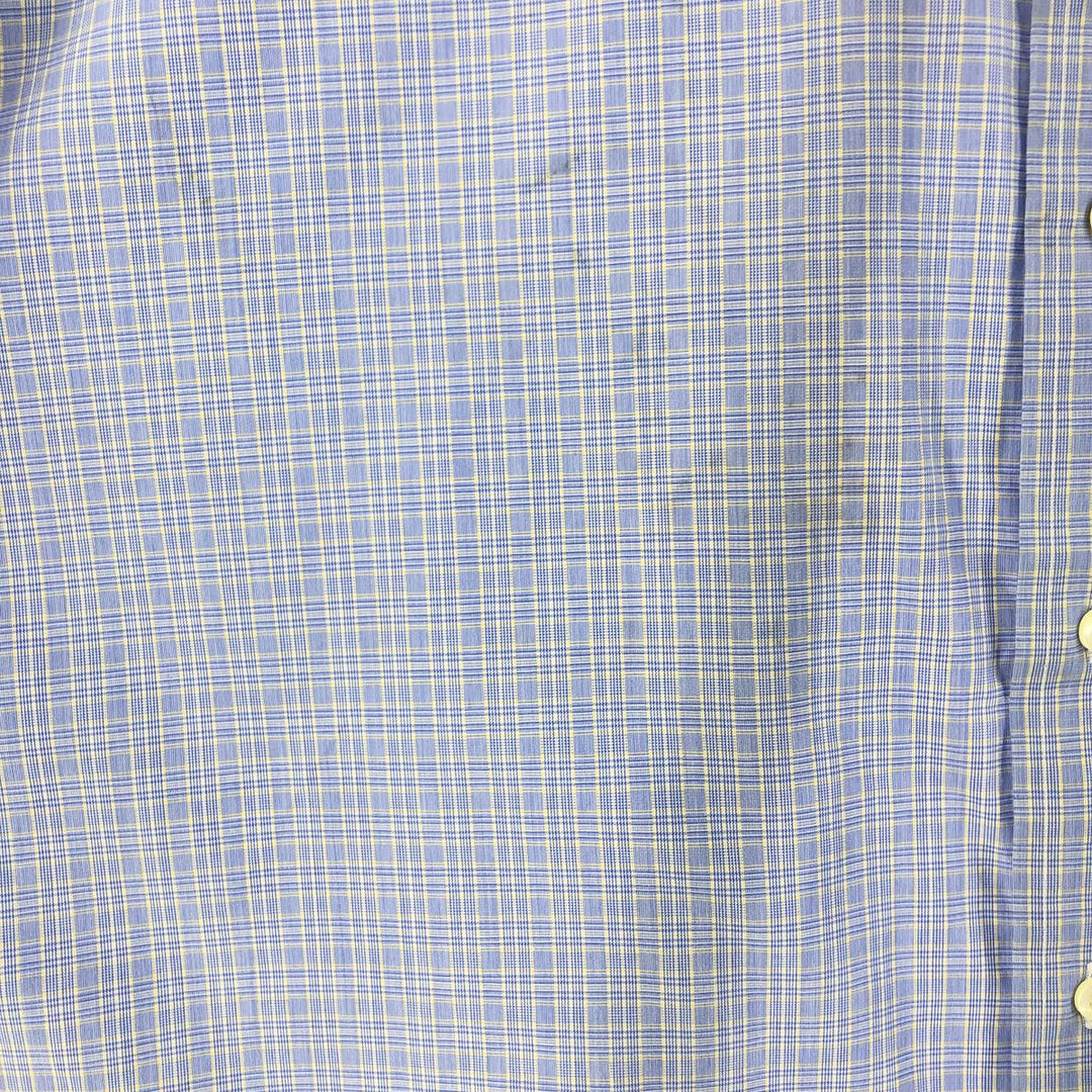 Brooks Brothers Est.1818 Long Sleeve Check Shirt, Men's M cotton blue type Vintage Second Hand
