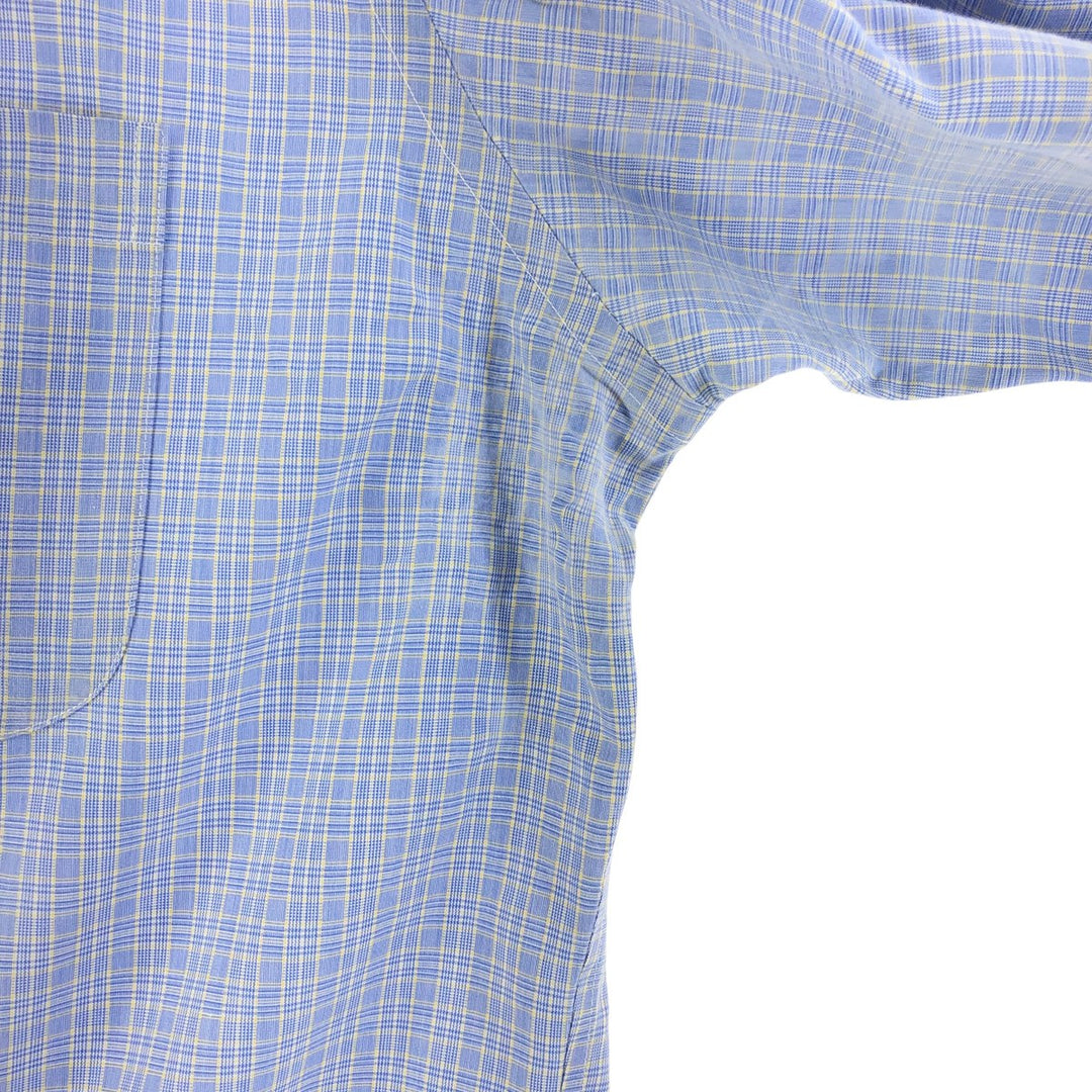 Brooks Brothers Est.1818 Long Sleeve Check Shirt, Men's M cotton blue type Vintage Second Hand
