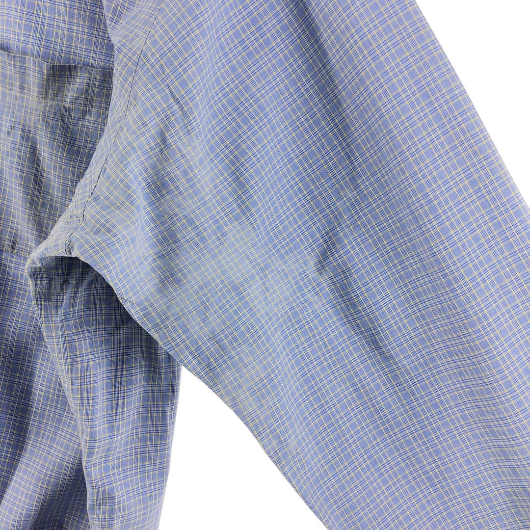 Brooks Brothers Est.1818 Long Sleeve Check Shirt, Men's M cotton blue type Vintage Second Hand
