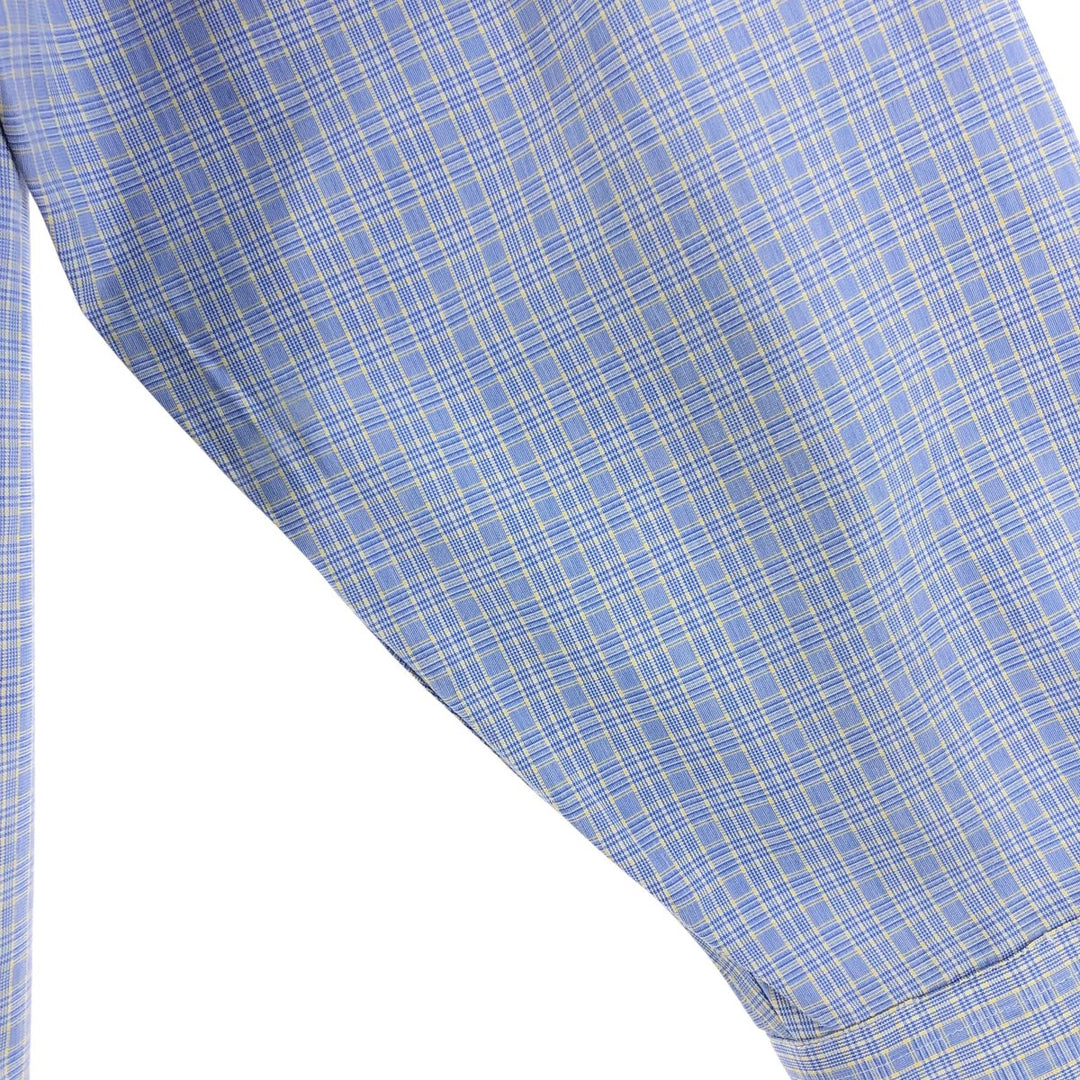 Brooks Brothers Est.1818 Long Sleeve Check Shirt, Men's M cotton blue type Vintage Second Hand