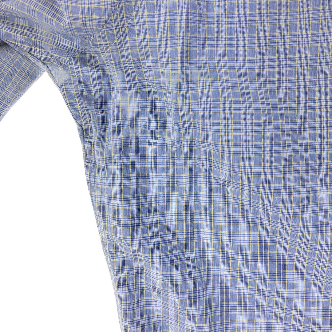 Brooks Brothers Est.1818 Long Sleeve Check Shirt, Men's M cotton blue type Vintage Second Hand